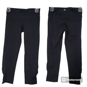 Athleta cropped leggings with side ruching